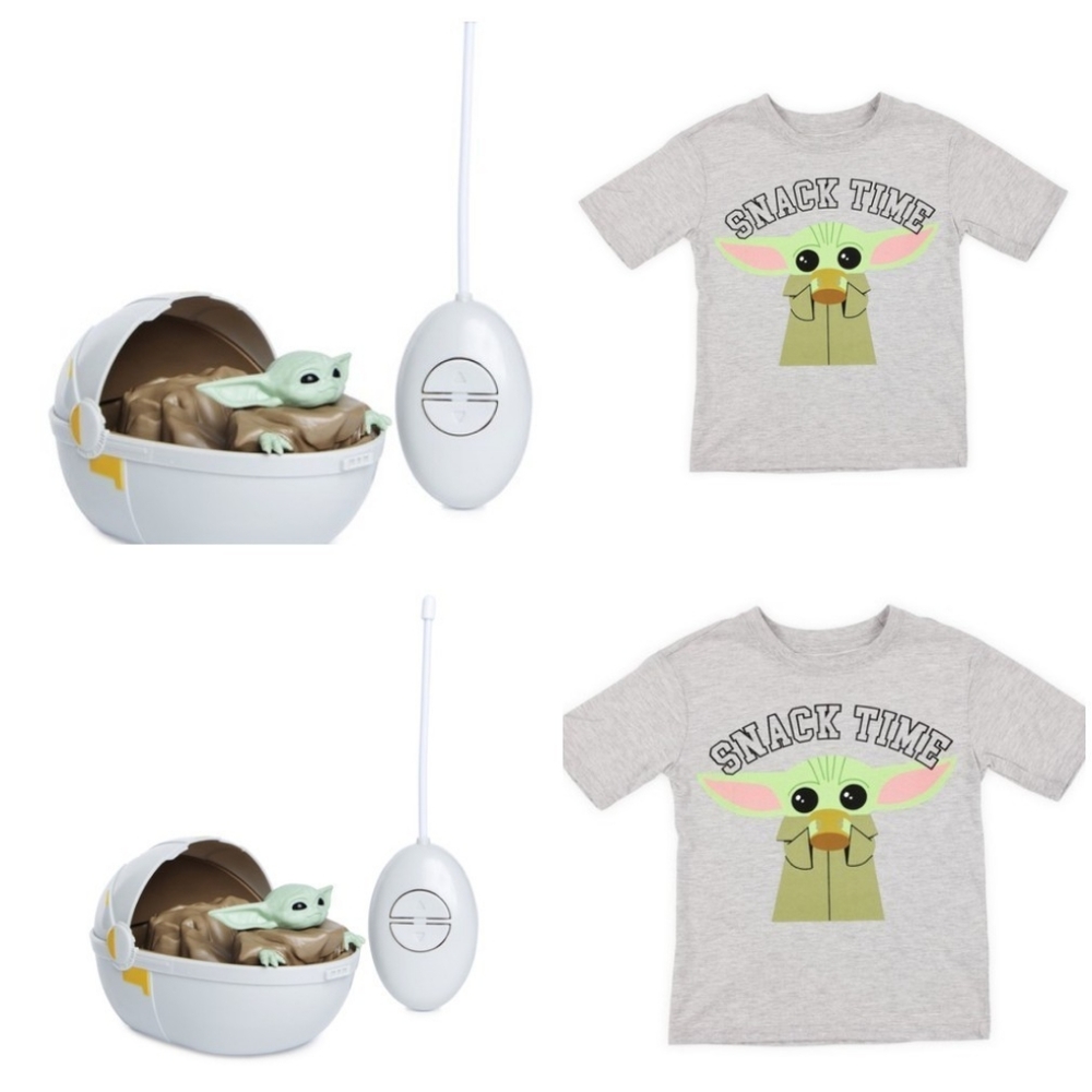 STAR WARS Baby Yoda The Child GROGU PRAM Hover Pod Remote Controlled . And shirt